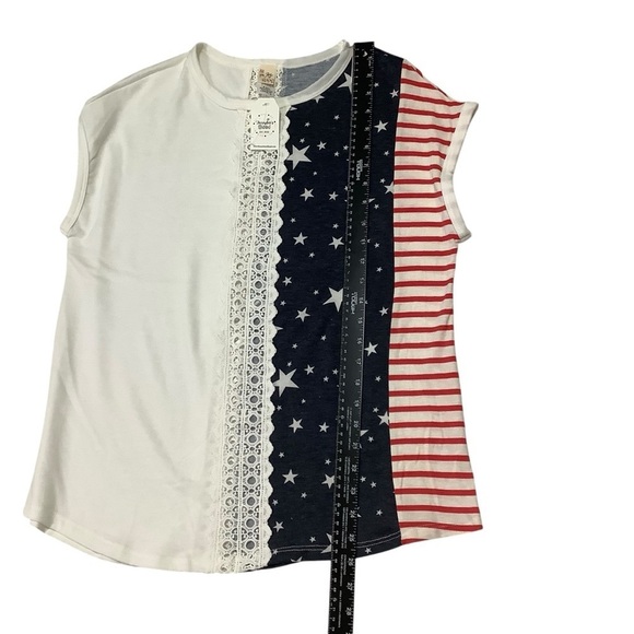 NWT 7th Ray American Flag Sleeveless Top Sz Large - Picture 7 of 10